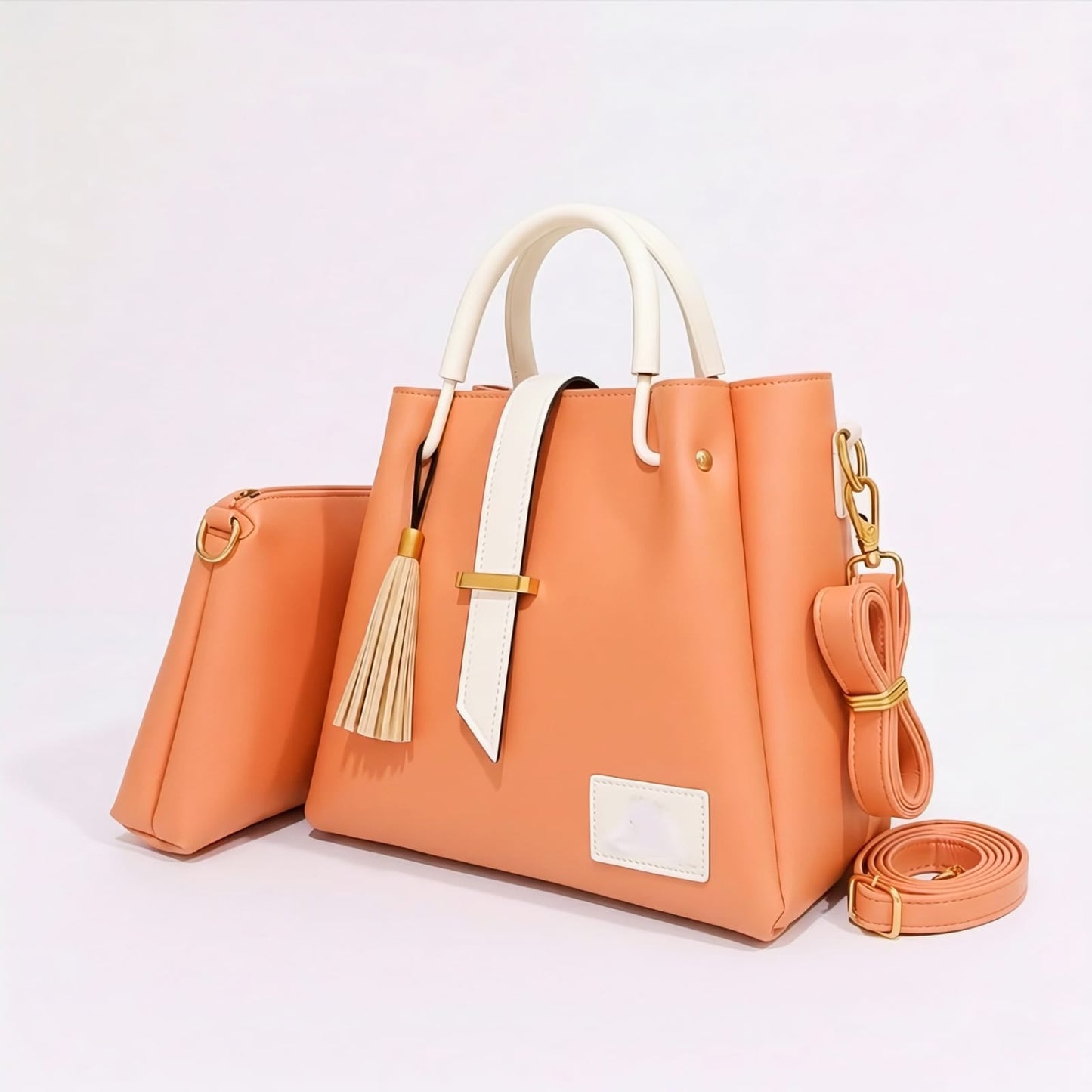 2 PCS Women Shoulder Bag Set – Soft Synthetic Leather (9x12) - 5563
