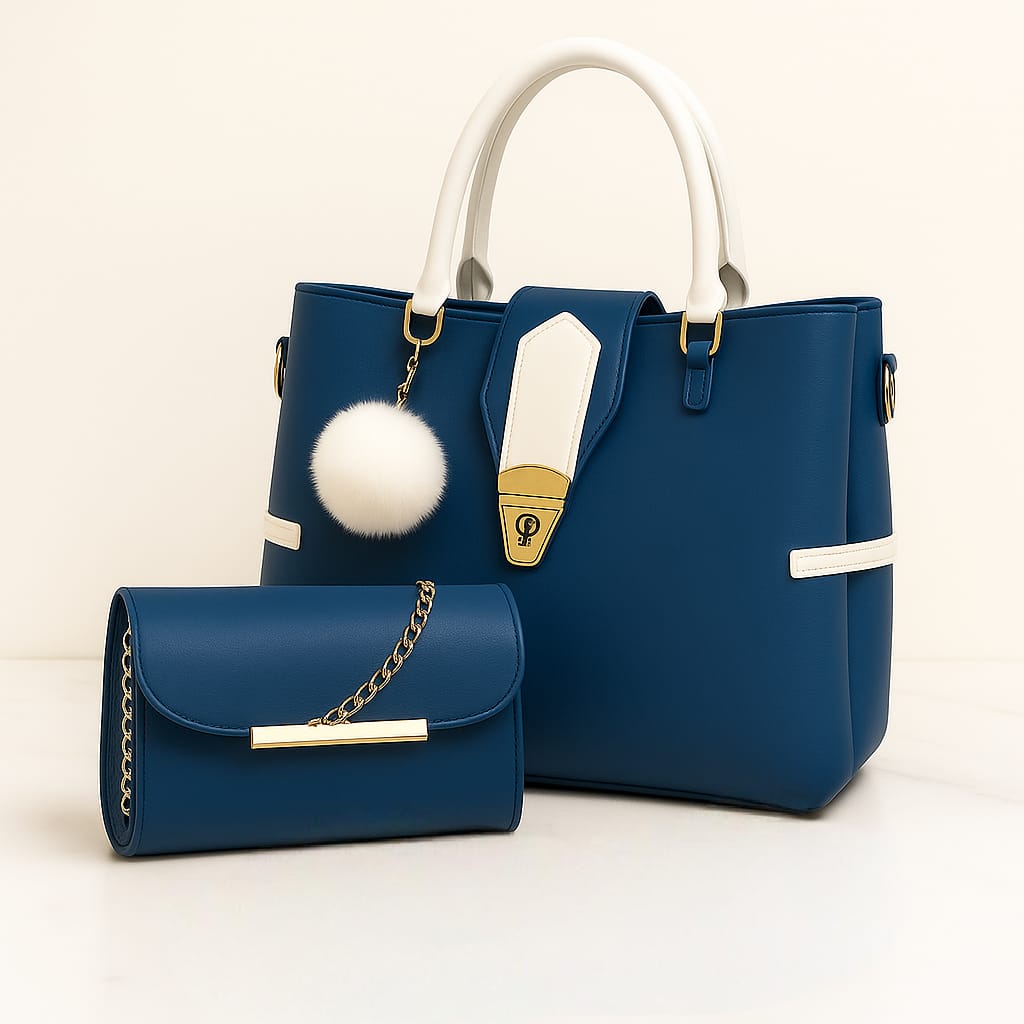 2 PCS Women Shoulder Bag Set – Soft Synthetic Leather (9x12) - 5570