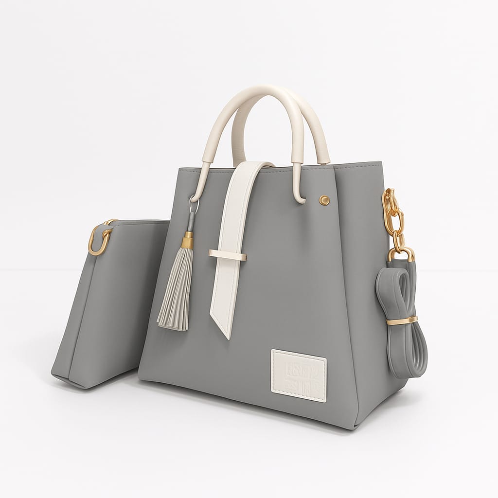 2 PCS Women Shoulder Bag Set – Premium Soft Synthetic Leather (9x12) - 5569